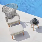 Varaschin Emma design utomhus fotstöd i stoppad tyg Viadurini