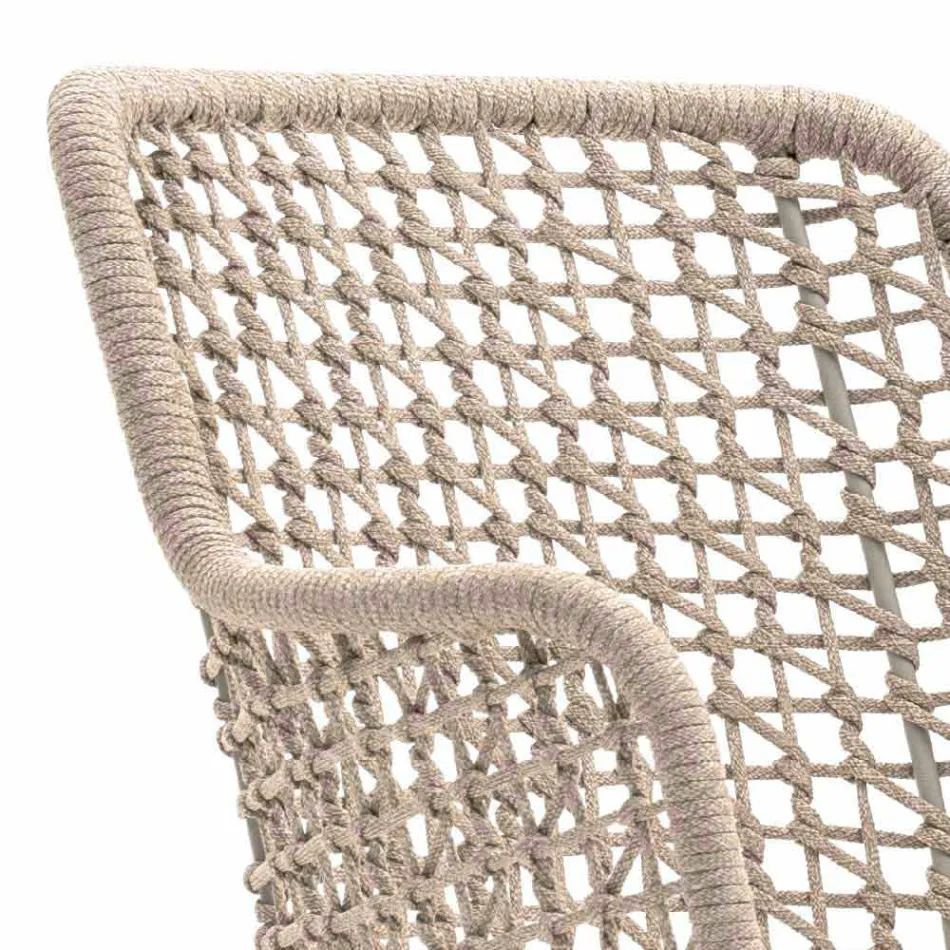 Varaschin Emma vadderad utomhus fåtölj med modern design Viadurini