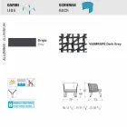 Varaschin Emma utomhusfåtölj stoppad i metall och tyg Viadurini