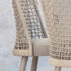 Varaschin Emma design trädgårdsstol i tyg och aluminium Viadurini