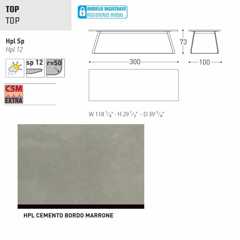 Varaschin Kolonaki Table modern trädgård i olika storlekar Viadurini