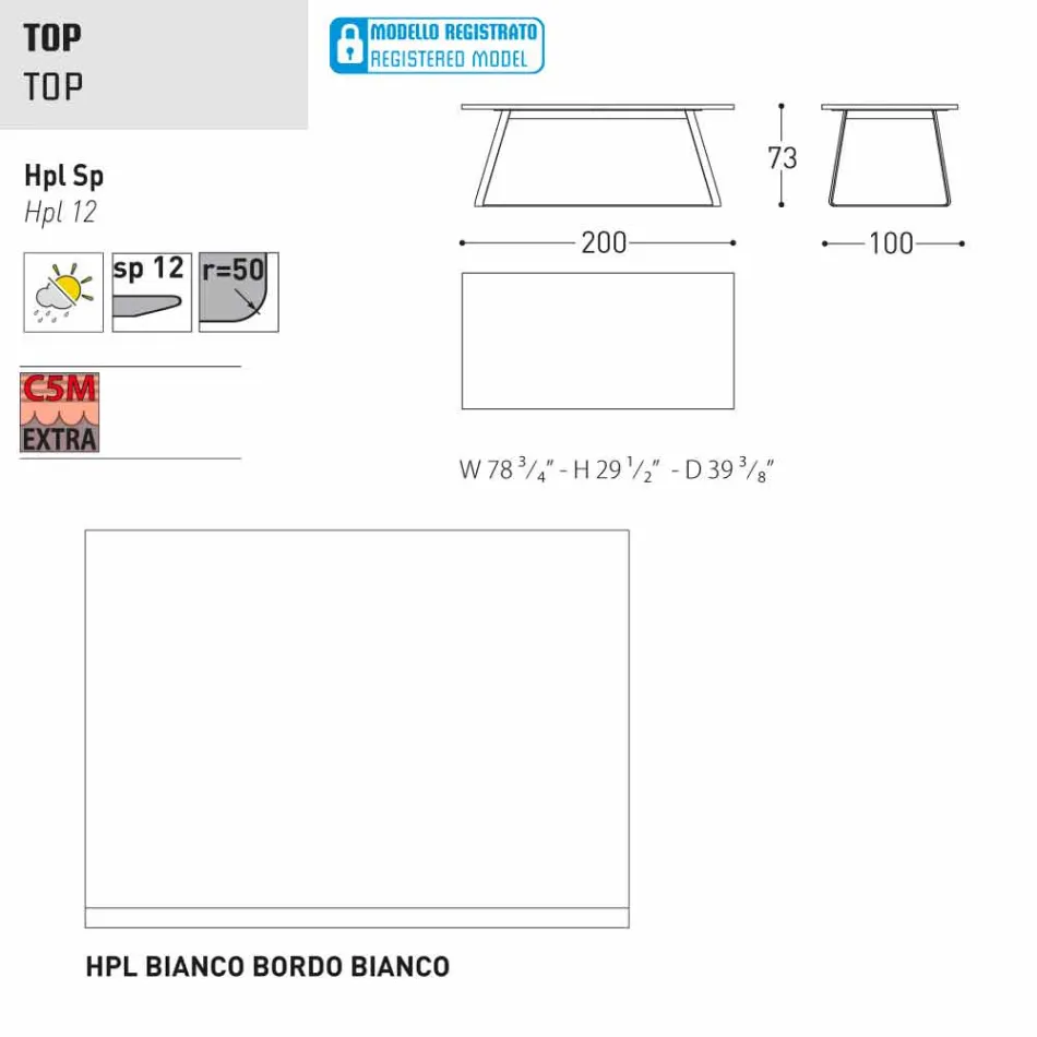 Varaschin Kolonaki Table modern trädgård i olika storlekar Viadurini
