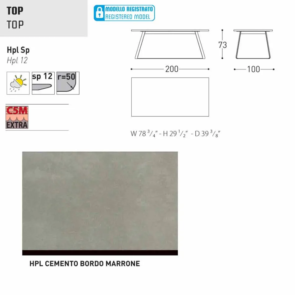 Varaschin Kolonaki Table modern trädgård i olika storlekar Viadurini