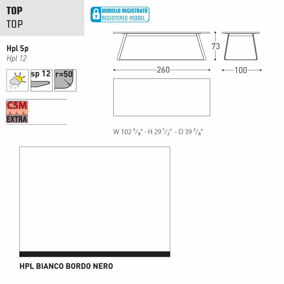 Varaschin Kolonaki Table modern trädgård i olika storlekar Viadurini