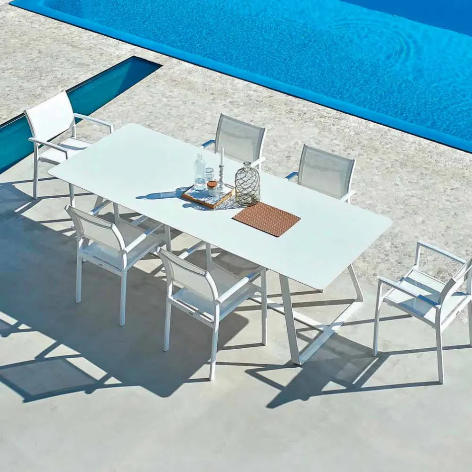 Varaschin Kolonaki Table modern trädgård i olika storlekar Viadurini