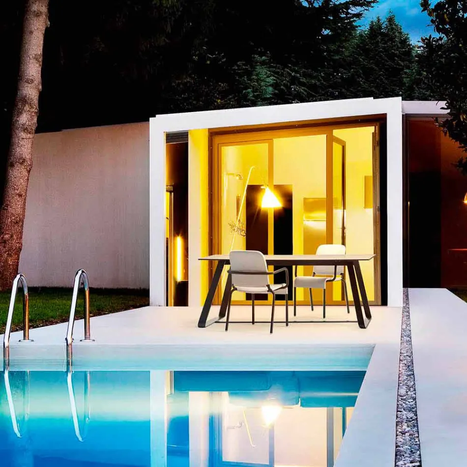 Varaschin Kolonaki Table modern trädgård i olika storlekar Viadurini