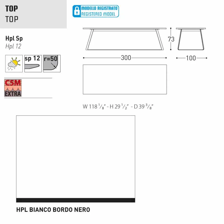Varaschin Kolonaki Table modern trädgård i olika storlekar Viadurini