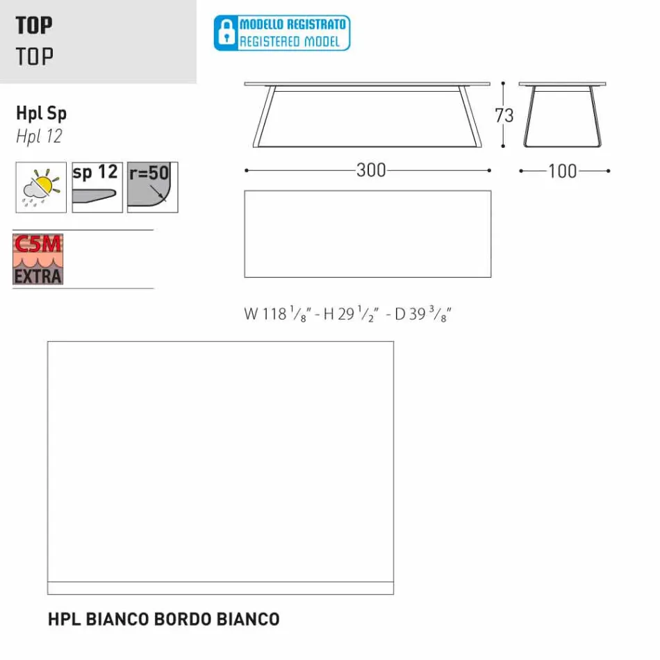 Varaschin Kolonaki Table modern trädgård i olika storlekar Viadurini