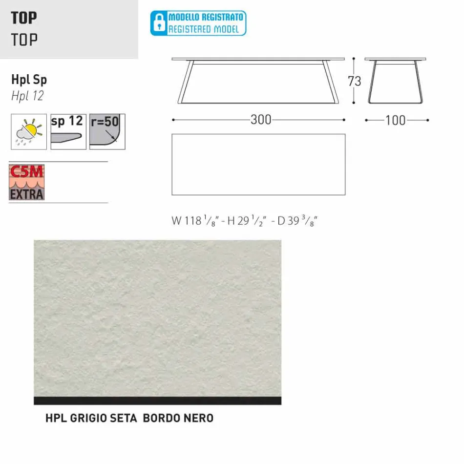 Varaschin Kolonaki Table modern trädgård i olika storlekar Viadurini