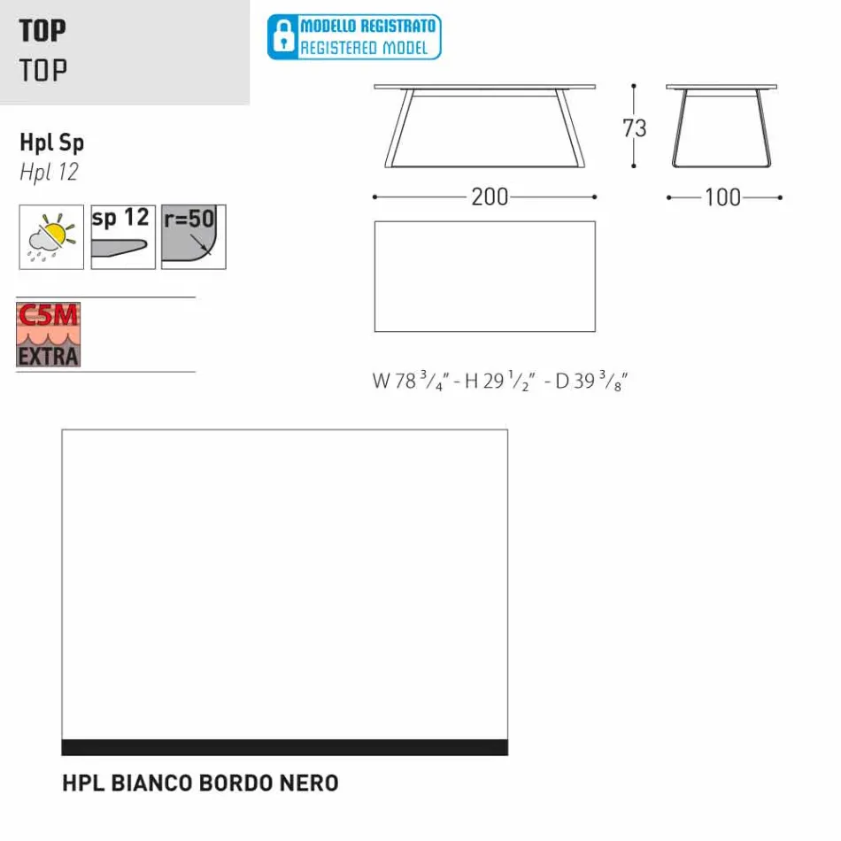 Varaschin Kolonaki Table modern trädgård i olika storlekar Viadurini