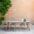 Varaschin Link bord trädgård bord med teak ben, H65 cm