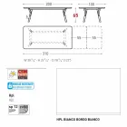 Varaschin Link tabell H 65 cm trädgård utdrag upp till 350 cm Viadurini