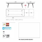 Varaschin Link tabell H 65 cm trädgård utdrag upp till 350 cm Viadurini