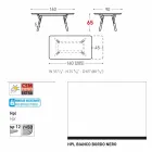 Varaschin Link tabell H 65 cm trädgård utdrag upp till 350 cm Viadurini