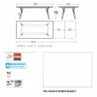 Varaschin Link trädgård förlängning bord med teak ben, H75 cm Viadurini