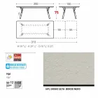 Varaschin Link trädgård förlängning bord med teak ben, H75 cm Viadurini