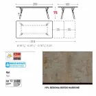 Varaschin Link trädgård förlängning bord med teak ben, H75 cm Viadurini