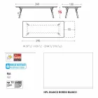 Varaschin Link trädgård förlängning bord med teak ben, H75 cm Viadurini