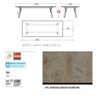 Varaschin Link trädgård förlängning bord med teak ben, H75 cm Viadurini