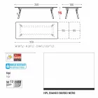 Varaschin Link trädgård förlängning bord med teak ben, H75 cm Viadurini