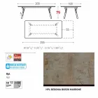 Varaschin Link trädgård förlängning bord med teak ben, H75 cm Viadurini