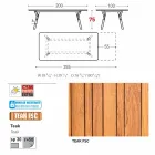 Varaschin Link trädgård förlängning bord med teak ben, H75 cm Viadurini