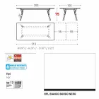 Varaschin Link trädgård förlängning bord med teak ben, H75 cm Viadurini