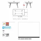 Varaschin Link trädgård förlängning bord med teak ben, H75 cm Viadurini