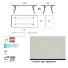 Varaschin Link modern design utdragbart trädgårdsbord, H 73,2 cm Viadurini