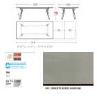 Varaschin Link modern design utdragbart trädgårdsbord, H 73,2 cm Viadurini