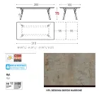 Varaschin Link modern design utdragbart trädgårdsbord, H 73,2 cm Viadurini