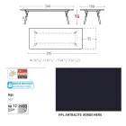 Varaschin Link modern design utdragbart trädgårdsbord, H 73,2 cm Viadurini