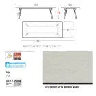 Varaschin Link modern design utdragbart trädgårdsbord, H 73,2 cm Viadurini