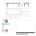 Varaschin Link modern design utdragbart trädgårdsbord, H 73,2 cm Viadurini