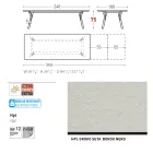 Varaschin Link modern design utdragbart trädgårdsbord, H 73,2 cm Viadurini