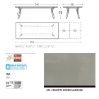 Varaschin Link modern design utdragbart trädgårdsbord, H 73,2 cm Viadurini