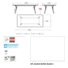 Varaschin Link modern design utdragbart trädgårdsbord, H 73,2 cm Viadurini