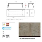 Varaschin Link modern design utdragbart trädgårdsbord, H 73,2 cm Viadurini