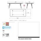 Varaschin Link modern design utdragbart trädgårdsbord, H 73,2 cm Viadurini