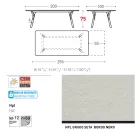 Varaschin Link modern design utdragbart trädgårdsbord, H 73,2 cm Viadurini