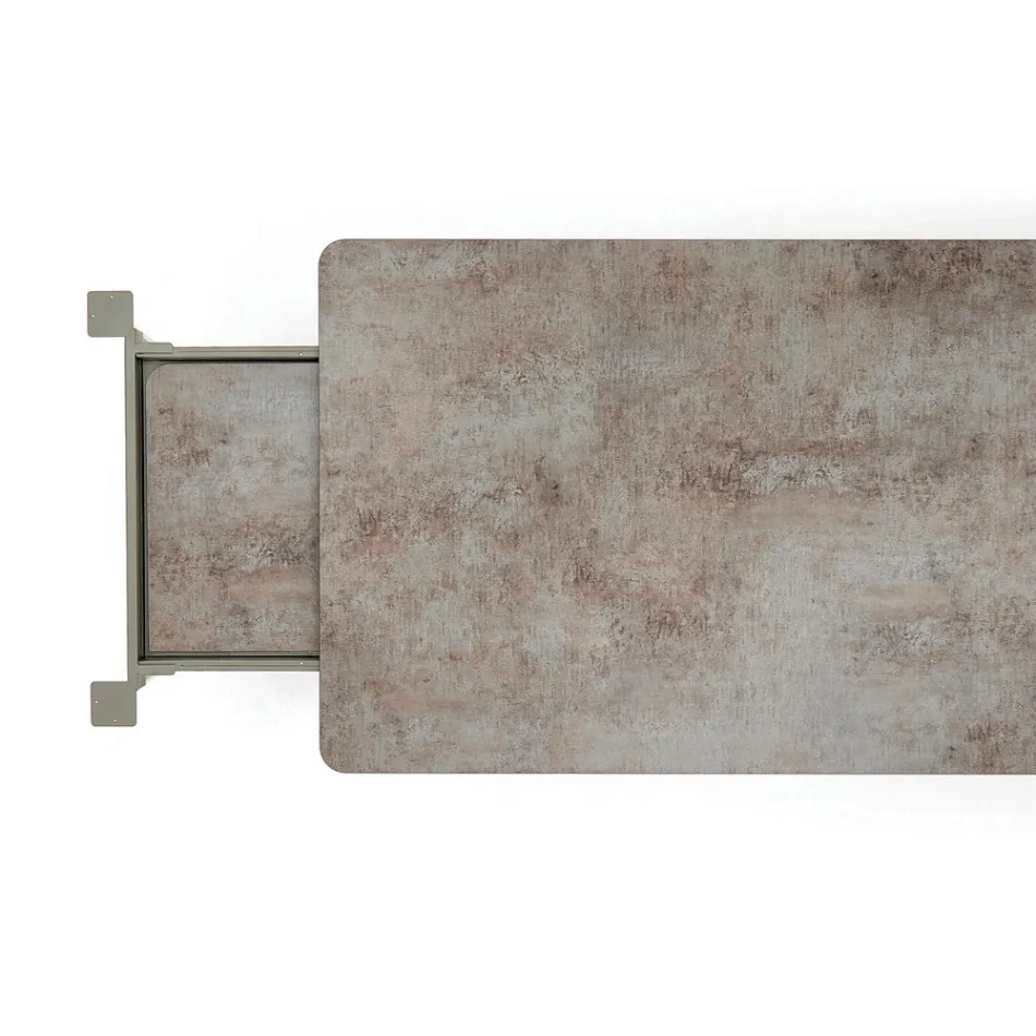 Varaschin Link modern design utdragbart trädgårdsbord, H 73,2 cm Viadurini