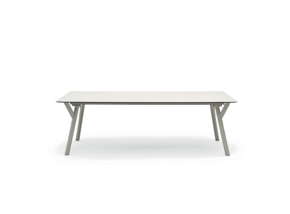Varaschin Link modern design utdragbart trädgårdsbord, H 73,2 cm Viadurini