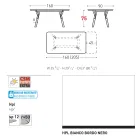 Varaschin Link modern design utdragbart trädgårdsbord, H 73,2 cm Viadurini