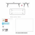 Varaschin Link trädgård bord med teak ben, H 65 cm Viadurini