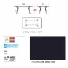 Varaschin Link trädgård bord med teak ben, H 65 cm Viadurini