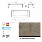 Varaschin Link trädgård bord med teak ben, H 65 cm Viadurini