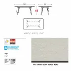 Varaschin Link trädgård bord med teak ben, H 65 cm Viadurini