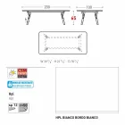 Varaschin Link trädgård bord med teak ben, H 65 cm Viadurini