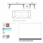 Varaschin Link trädgård bord med teak ben, H 65 cm Viadurini