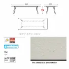 Varaschin Link trädgård bord med teak ben, H 75 cm Viadurini